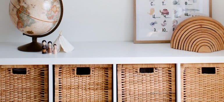 Wicker baskets are an excellent eco-friendly storage solution