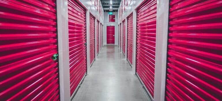 Storage units inside a facility